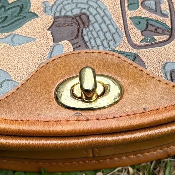 *Rare* Vintage Antique 1910s Egyptian Art Nouveau Leather Purse - Picture 6 of 8